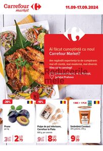 Ziar promoțional Carrefour, valabil de la 11.09.2024 până la 17.09.2024.