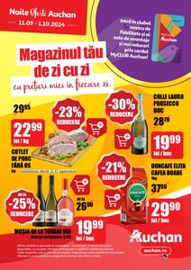 Ziar promoțional Auchan, valabil de la 11.09.2024 până la 01.10.2024.