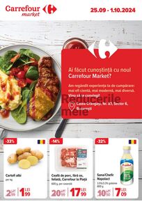 Ziar promoțional Carrefour, valabil de la 25.09.2024 până la 01.10.2024.