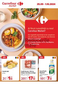 Ziar promoțional Carrefour, valabil de la 25.09.2024 până la 01.10.2024.