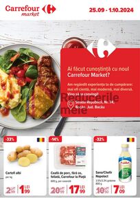 Ziar promoțional Carrefour, valabil de la 25.09.2024 până la 01.10.2024.