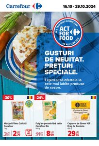 Ziar promoțional Carrefour, valabil de la 16.10.2024 până la 29.10.2024.