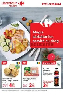 Ziar promoțional Carrefour, valabil de la 2024-11-27 până la 2024-12-03.