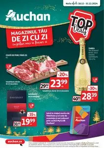 Ziar promoțional Auchan, valabil de la 2024-12-18 până la 2024-12-31.