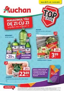 Ziar promoțional Auchan, valabil de la 2025-01-01 până la 2025-01-14.