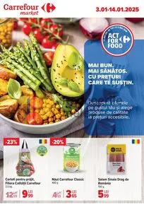 Ziar promoțional Carrefour, valabil de la 2025-01-03 până la 2025-01-14.