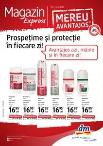 Ziar promoțional dm, valabil de la 2025-05-15 până la 2025-06-17.