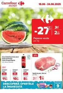 Ziar promoțional Carrefour, valabil de la 2025-06-18 până la 2025-06-24.