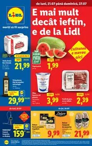 Ziar promoțional Lidl, valabil de la 2025-07-21 până la 2025-07-27.