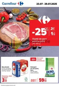 Ziar promoțional Carrefour, valabil de la 2025-07-23 până la 2025-07-29.