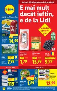 Ziar promoțional Lidl, valabil de la 2025-07-28 până la 2025-08-03.