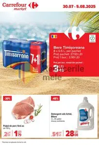 Ziar promoțional Carrefour, valabil de la 2025-07-30 până la 2025-08-05.