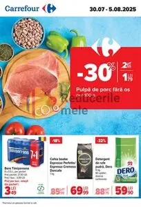 Ziar promoțional Carrefour, valabil de la 2025-07-30 până la 2025-08-05.