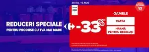Ziar promoțional Carrefour, valabil de la 2025-07-30 până la 2025-08-05.
