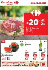Ziar promoțional Carrefour, valabil de la 2025-08-06 până la 2025-08-12.