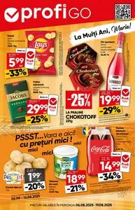 Ziar promoțional Profi, valabil de la 2025-08-06 până la 2025-08-19.