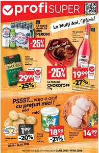 Ziar promoțional Profi, valabil de la 2025-08-06 până la 2025-08-19.