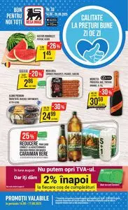 Ziar promoțional Mega Image, valabil de la 2025-08-14 până la 2025-08-20.