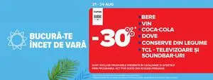 Ziar promoțional Carrefour, valabil de la 2025-08-21 până la 2025-08-24.