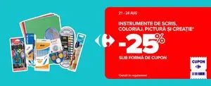 Ziar promoțional Carrefour, valabil de la 2025-08-21 până la 2025-08-24.