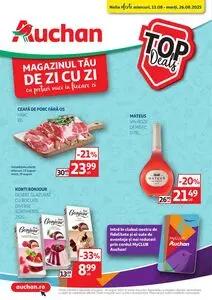 Ziar promoțional Auchan, valabil de la 2025-08-13 până la 2025-08-26.