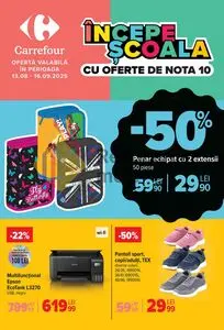 Ziar promoțional Carrefour, valabil de la 2025-08-13 până la 2025-09-16.