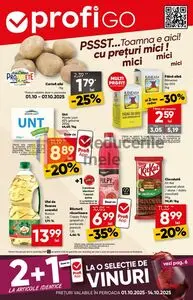 Ziar promoțional Profi, valabil de la 2025-10-01 până la 2025-10-14.