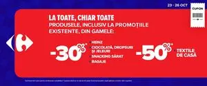 Ziar promoțional Carrefour, valabil de la 2025-10-23 până la 2025-10-26.