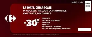 Ziar promoțional Carrefour, valabil de la 2025-10-30 până la 2025-11-02.