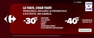 Ziar promoțional Carrefour, valabil de la 2025-11-06 până la 2025-11-09.
