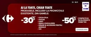Ziar promoțional Carrefour, valabil de la 2025-11-13 până la 2025-11-16.