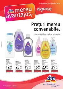 Ziar promoțional dm, valabil de la 2025-10-16 până la 2025-11-18.