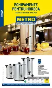 Ziar promoțional Metro, valabil de la 2025-10-01 până la 2026-01-04.