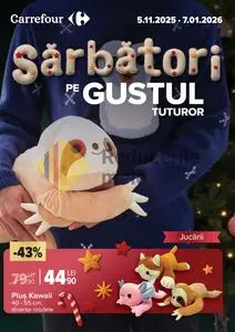 Ziar promoțional Carrefour, valabil de la 2025-11-05 până la 2026-01-07.