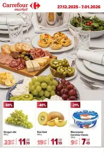 Ziar promoțional Carrefour, valabil de la 2025-12-27 până la 2026-01-07.