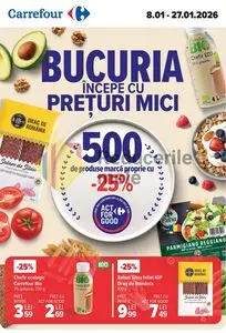 Ziar promoțional Carrefour, valabil de la 2026-01-08 până la 2026-01-27.