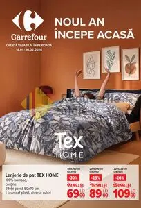 Ziar promoțional Carrefour, valabil de la 2026-01-14 până la 2026-02-10.