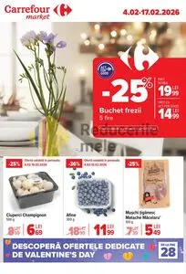 Ziar promoțional Carrefour, valabil de la 2026-02-04 până la 2026-02-17.