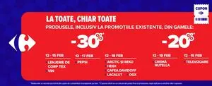 Ziar promoțional Carrefour, valabil de la 2026-02-12 până la 2026-02-18.