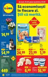 Ziar promoțional Lidl, valabil de la 2026-02-23 până la 2026-03-01.