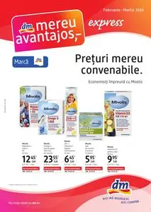 Ziar promoțional dm, valabil de la 2026-02-20 până la 2026-03-17.