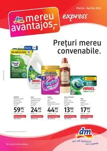 Ziar promoțional dm, valabil de la 2026-03-19 până la 2026-04-14.