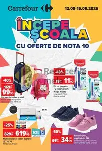 Ziar promoțional Carrefour, valabil de la 2026-08-12 până la 2026-09-15.